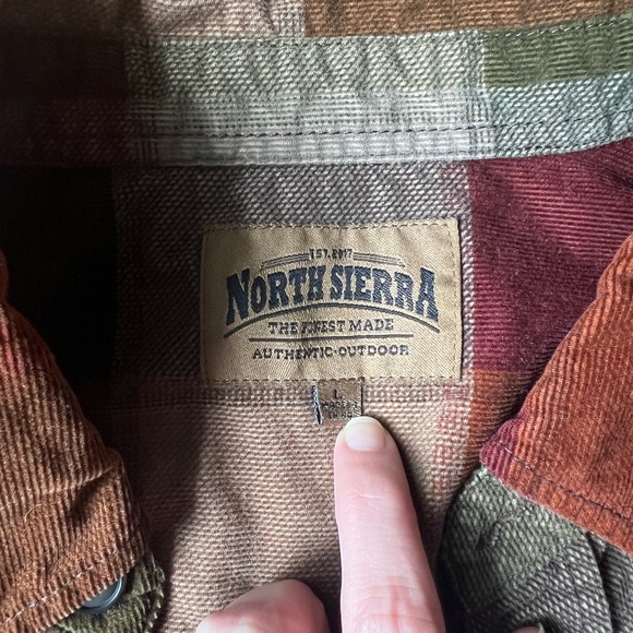 Plaid velvet button down - Picture 2 of 2